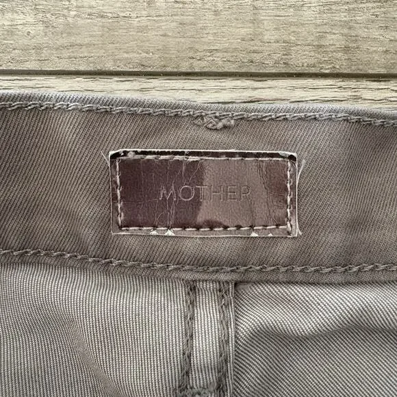 MOTHER Jeans | Size 25 (Actual 28) Grey Skinny, Not Skinny Cropped Stretch Denim - Picture 11 of 11